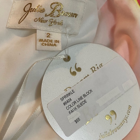 NWT Julie Brown NYC Leah Colorblock‎ Dress Orange Small - Picture 11 of 11